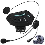 Motorcycle Helmet Bluetooth Headset,Hands-Free&Wireless Earphone, Intercom Communication System Outdoor Sports Headset, BT 4.1 Soft Cable, Automatic Answering High Sound Quality Headphones
