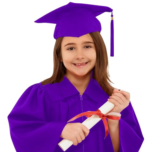 Image of Kindergarten 2025 Graduation Cap and Gown Tassel Sets with Charm 2PCS Graduations Stoles for Kids Grad Party Clothes