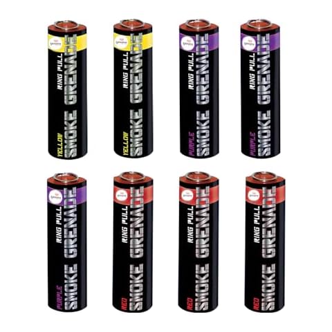 Pack of 8 Mixed Colour Smoke Grenades Cover