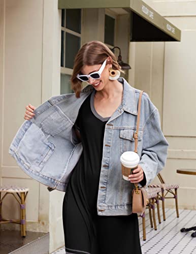 image for Ekouaer Women Soft Nightgown Sexy Sleepwear Short Sleeve Nightshirt Ni