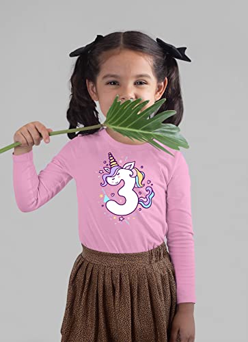 Image of Unicorn 3rd Birthday Shirts for Toddler Girls Outfit 3 Year Old Third Three Shirt