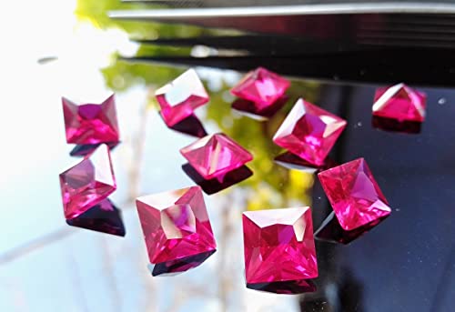 Zircone cubique rose AAA taille carrée de 9 mm pour la création de haute joaillerie - 4