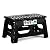 Delxo Folding Step Stool for Kids and Adults,15-Inch Extra Wide 9 Inch Height Heavy Duty Stepping Stool More Safe and Comfortable Non Slip Foldable Step Stool Black