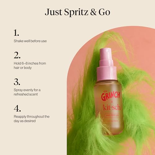 Kitsch Hair Perfume for Women - Clean & Deodorizing, Warm Cookie Scent, 50mL - image 7