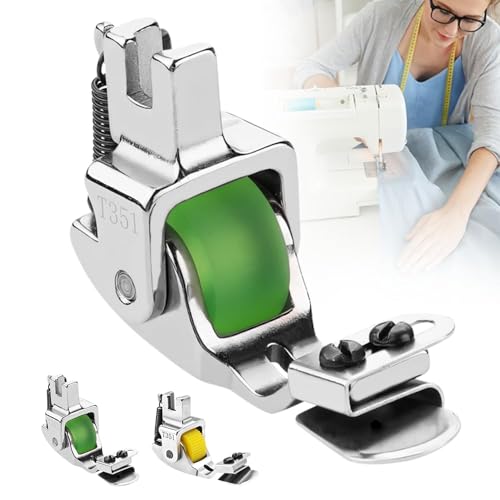 Prensatelas de acero inoxidable ajustable para dobladillo enrollado miniatura 1
