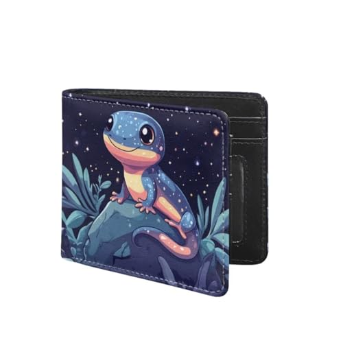 Image of Coldinair Lizard Kids Wallet for Boys Novelty Leather Boys Wallet for Kids 4-12,Cartoon Credit Card Cash Id Holder Cool Slim Bifold Small Coin Purses for Youth Teenager
