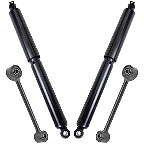 Image of Detroit Axle - Rear Shock Absorbers Kit for Chevrolet Blazer GMC Jimmy Olds Bravada [4-Door Models], 2 Shock Absorbers + 2 Stabilizer Sway Bar End Links Replacement