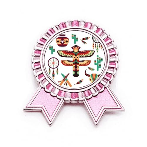 Pin's indien attrape-rêves rose d'une finition métal remarquable taille M