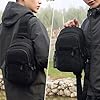 HUNTVP Tactical Poitrine Sac Molle Poitrine Sling Pack Sac à Dos Sac à Bandoulière Sac à Bandoulière avec Bouteille d'eau Poche USB Prise pour Usage Extérieur Plein Jour Noir #5