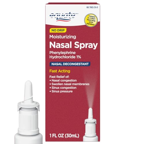Equatee Non-Drip Nasal Spray 1 Fl Oz Congestion Relief Mist Pack 1