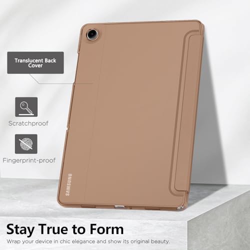 Image of MoKo for Samsung Galaxy Tab A11 Plus / A11+ Case 11 Inch 2026, Galaxy Tab A9 Plus / A9+ Case 11 Inch 2024, Slim Stand Hard PC Translucent Back Shell Smart Cover, Auto Wake /Sleep,Milky Coffee