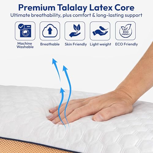 Oreiller cervical confortable en latex de qualité housse lavable - 8