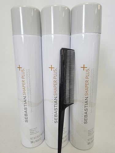 Shaper Plus Hairspray Extra Hold Styling Spray With Black Comb 10.6oz (Pack 3)