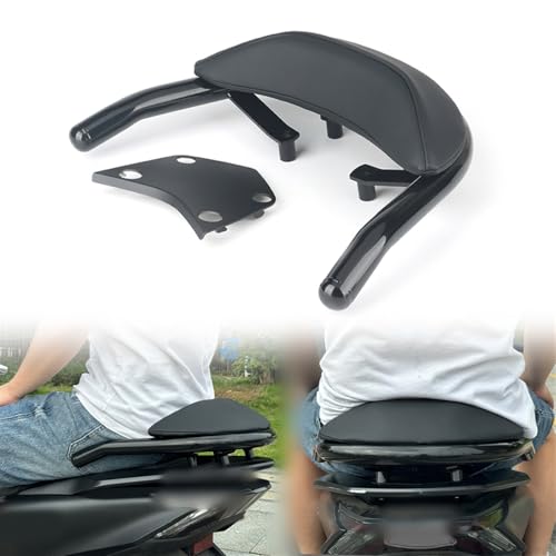 Dossier passager moto noir PCX 160 pour des trajets urbains confortables en duo