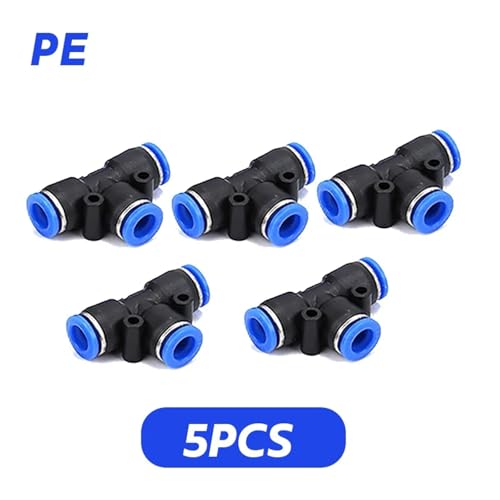 Conector PE 10mm de unión neumática rápida para mangueras de presión PU 3