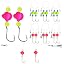 pink+Yellow green-6pcs