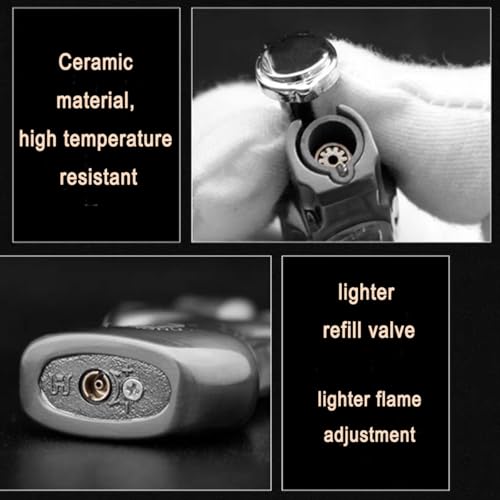 Encendedor de antorcha Pomelo Life negro con llama ajustable miniatura 4