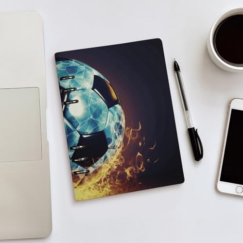 Cuaderno A5 de fútbol recargable para evitar hojas rotas con su diseño plano 5