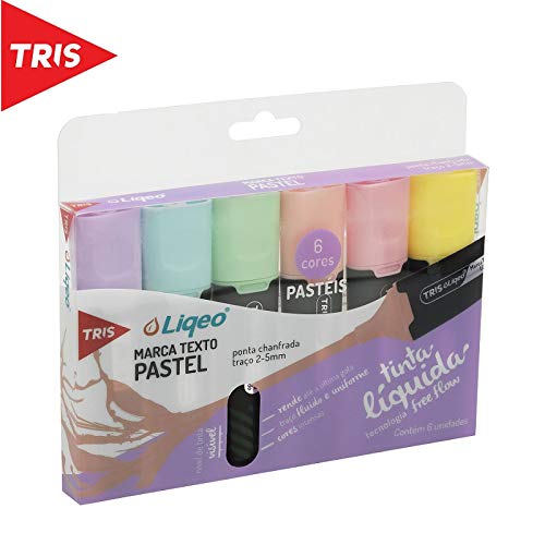 Kit C/ 10 Marcadores Tris Liqeo Pastel E Neon Promoção
