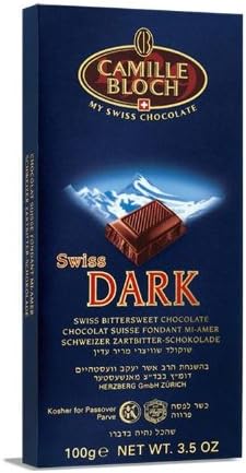 Swiss Dark Bittersweet Chocolate (Pack of 4) 100g 3.5oz each