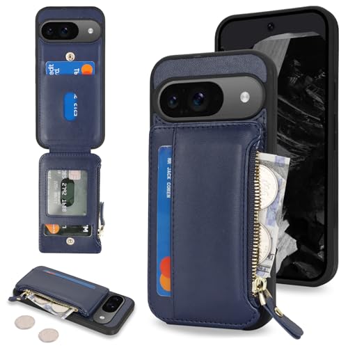 Image of Cavor for Google Pixel 9 /9 Pro Case Wallet with Card Holder, Blue