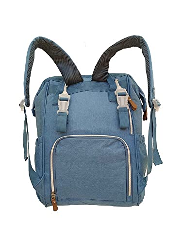 MOCHILA MATERNIDADE BOLSA MOMMY BAG ESPAÇOSA E RESISTENTE (Azul Claro)