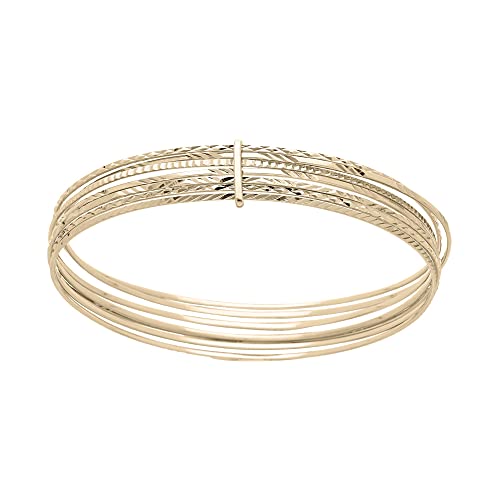 1001 Bijoux Bracelet plaqué Or semainier 65mm + écrin (Offert)