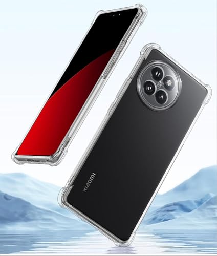 Image of BOXXO Flexible Back Cover for Xiaomi 14 Civi 5G | Back Cover Transparent Clear Shockproof Case Four Corner Protection | Slim Protective Mobile Phone Cover for Xiaomi 14 Civi 5G