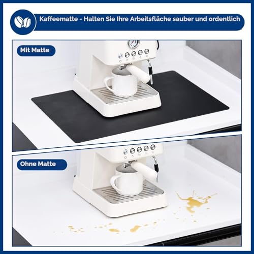 Kaffeemaschine Abtropfmatte 30x60cm,abtropfmatte geschirr, Schwarz – Ansicht 4