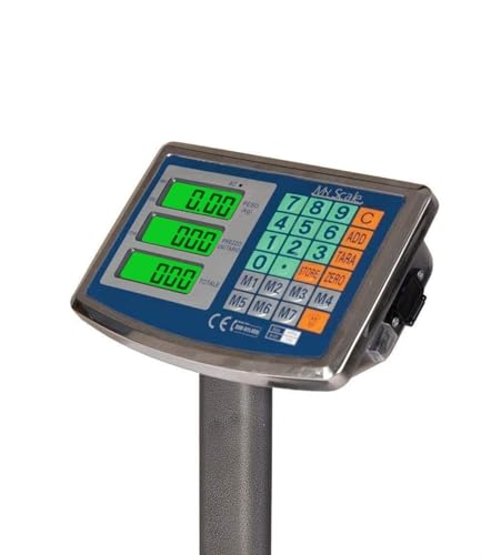 MyScale - Balança Plataforma 500kg Led Digital bateria com mastro portátil base 600x450mm