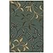 Machine Washable Leaves Design Non-Slip Rubberback 3x5 Traditional Area Rug for Living Room, Bedroom, Kitchen, Dining Room, 3'3