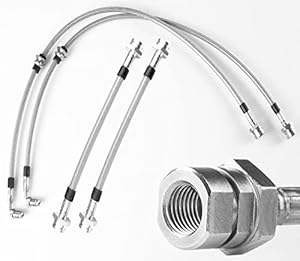 Techlinger A3 Sportback Stahlflex Bremsschläuche Set