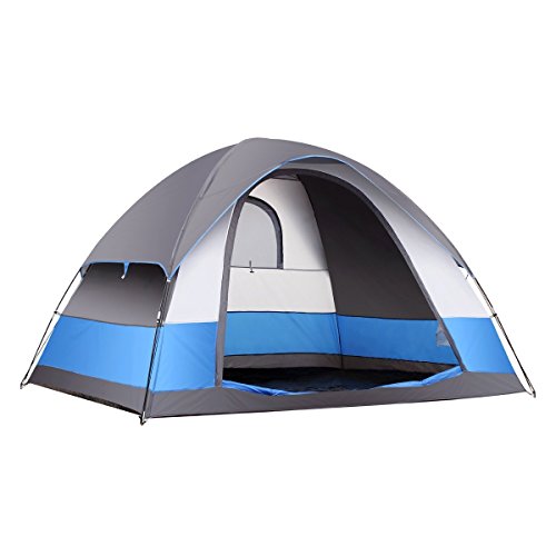 SEMOO Water Resistant 5 Person 3-Season Lightweight Family Dome Tent for Camping with Carry Bag
