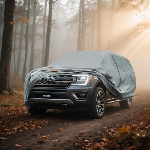 Image of Kayme Heavy Duty SUV Car Cover Custom Fit Ford Expedition SWB Waterproof All Weather for Automobiles, Full Exterior Covers Sun Rain UV Protection.（Deliver About 3-10 Days）