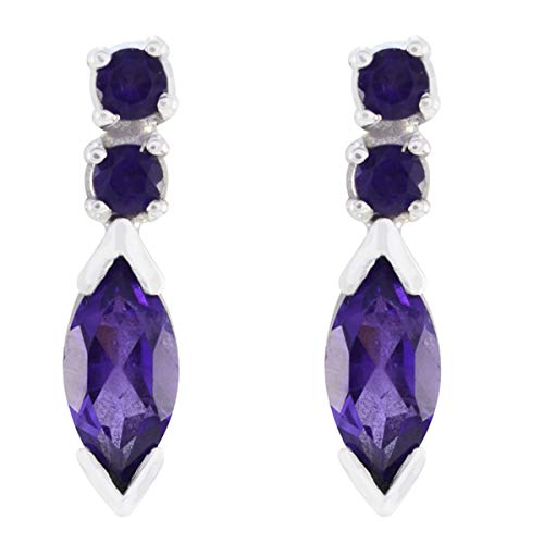 Boucle d'oreille améthyste argent 925 pour sublimer vos tenues du quotidien