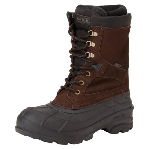 Kamik Men's Nationplus Snow Boot,Dark Brown,10 M US