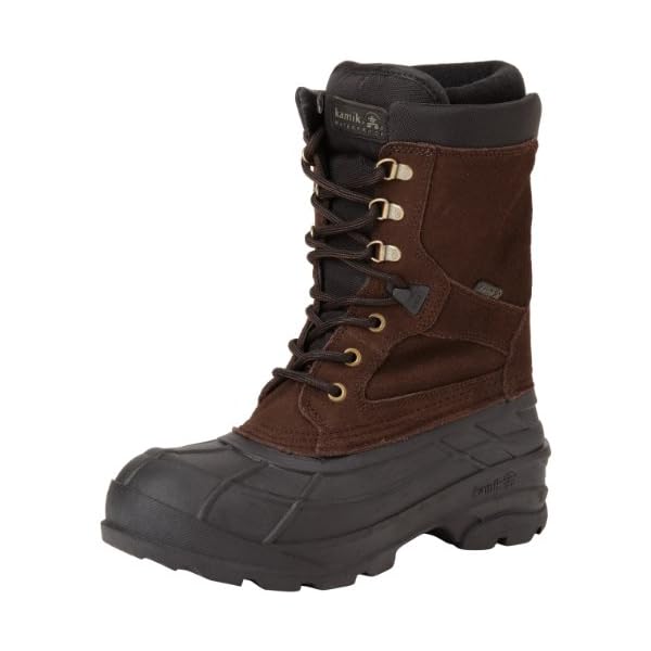 Kamik Men's Nationplus Snow Boot, Dark Brown, 10 M US