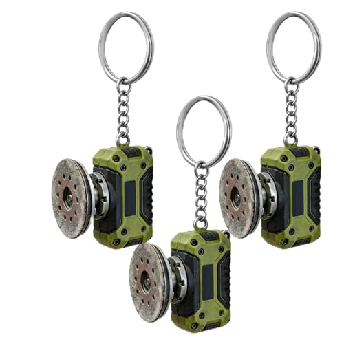 Mini Angle Grinder Keychain – the Tough Tool Enthusiast's Accessory with Enamel Finish, Replica Polishing Tool Keychain(3pcs)