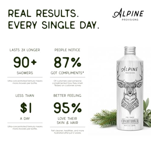 Image of Alpine Provisions Natural Organic Conditioner Men & Women, Fir & Sage
