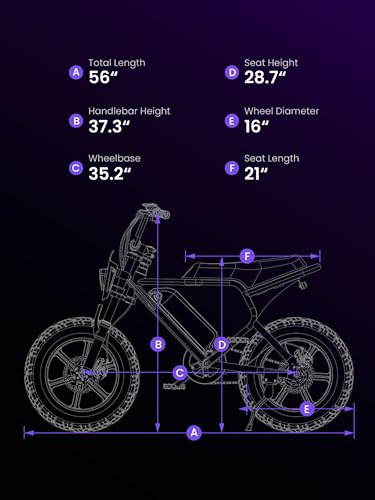 MACFOX M16 Ebikes for Youth, Mini E Bike 750W Electric Bike 20 MPH Max Speed,25 Miles Range(PAS1), 20"x4" Fat Tires, City/School Commuting Electric Bike (UL2849/BLACK-Standard)