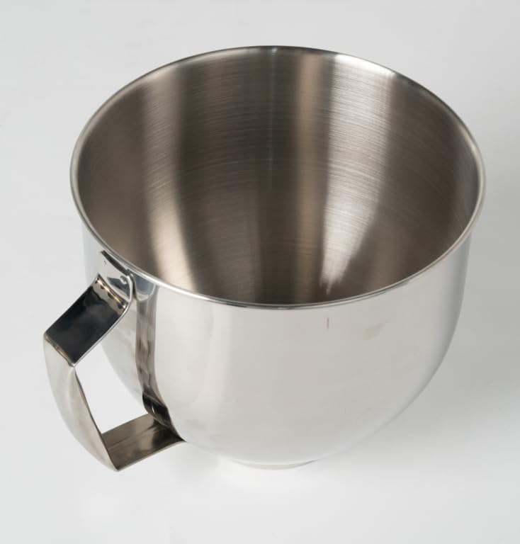 5L Edelstahl Rührschüssel für KM50 Küchenmaschine Zubehör, große Mischschüssel aus Edelstahl für Kraftsman KM50 Standmixer, robust und spülmaschinenfest