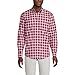 Lands' End Mens Traditional Fit No Iron Twill Shirt Burgundy Spritz Plaid Regular X-Large