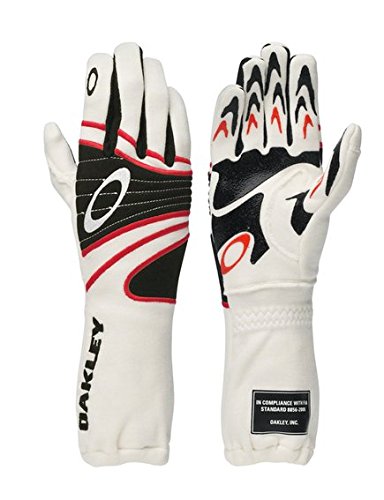Oakley FR Nomex Driving Racing Gloves Large White - 94106-100-LG
