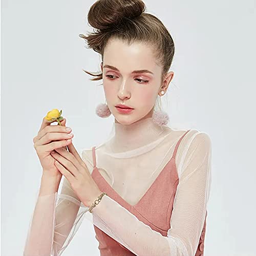 Women's Multi-Length Stainless Steel Bracelets, Gold & Rose Gold, Waterproof, Trendy Round Clasp, 6.5'-8.5' Length4