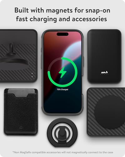 Coque iPhone 16 Plus MagSafe Mous Limitless 6.0 argentée protection antichoc - 6