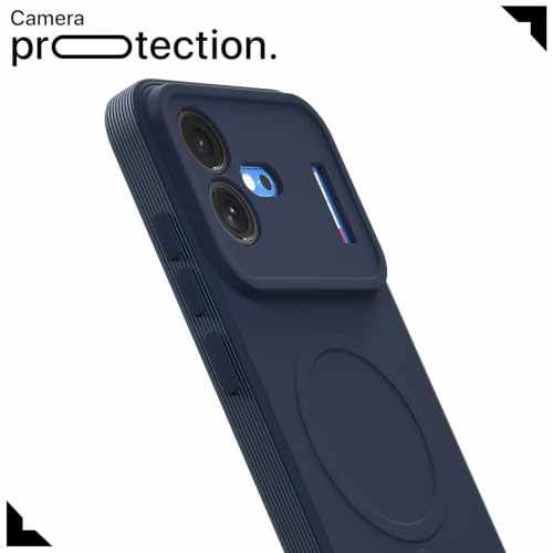 Image of Pikkme Back Cover for Nothing Phone 4b 5G Soft Matte Silicone Mag-Safe Design (Mag-Safe Not Support) Camera Protection | Slim Fit Bumper Cover (Blue)
