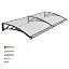 transparent panel/black bracket