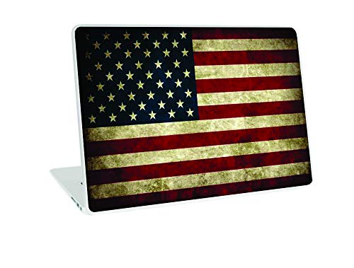 Image of Galaxsia Grunge USA Flag Vinyl Laptop Skin /Sticker /Cover /Decal Compatible for Any Laptop (Hp /Dell /Sony /Acer /Lenovo /Asus etc..) Brand Models of Size17 to 17.3 Inches Laptop Or Notebook.