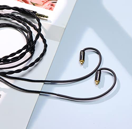 Image of Linsoul Tripowin Zombur in Ear Monitor Cable, 4N High Purity OFC Oxygen Free Cable HiFi Wired IEM Cable, Cotton Yarn Outer Layer, 3.5mm Audio Jack for Musician Audiophile(with Mic, MMCX)