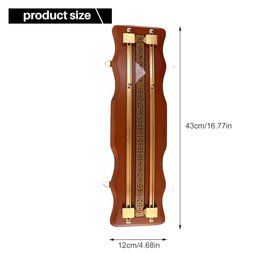 Marcador de billar, tablero de puntuación, marcador de madera para snooker y shuffleboard, 2 ondulados, tablero para clubes miniatura 5